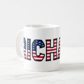 Richard Name Prénom USA styled Tasse Café (Devant gauche)