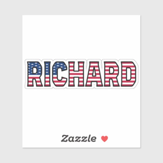 Richard Name Vorname USA Sticker Stickerset (Vel)