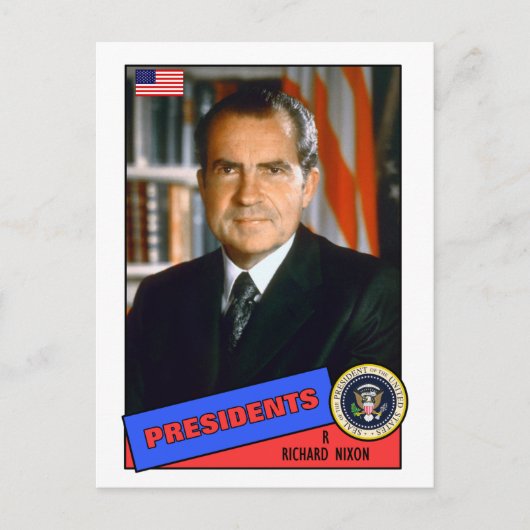 Richard Nixon Baseball Card Briefkaart (Voorkant)