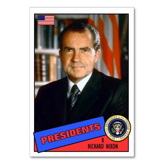Richard Nixon Baseball Card Kaart (Voorkant)