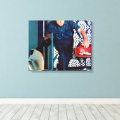 Richard Nixon Bowling Canvas Afdruk (Insitu (Houten vloer))