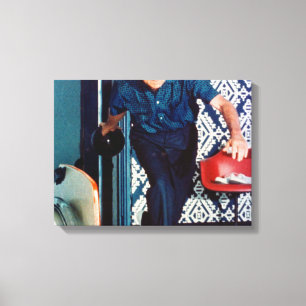 Richard Nixon Bowling Canvas Afdruk