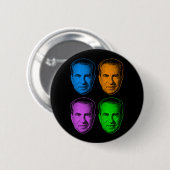 Richard Nixon in levendige kleuren Ronde Button 5,7 Cm (Voorkant /achterkant)
