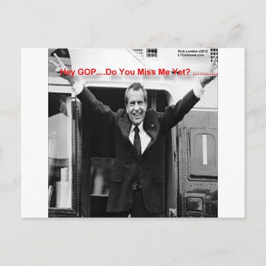 Richard Nixon "Miss Me Toch?" Funny Gifts & T - sh Briefkaart (Voorkant)