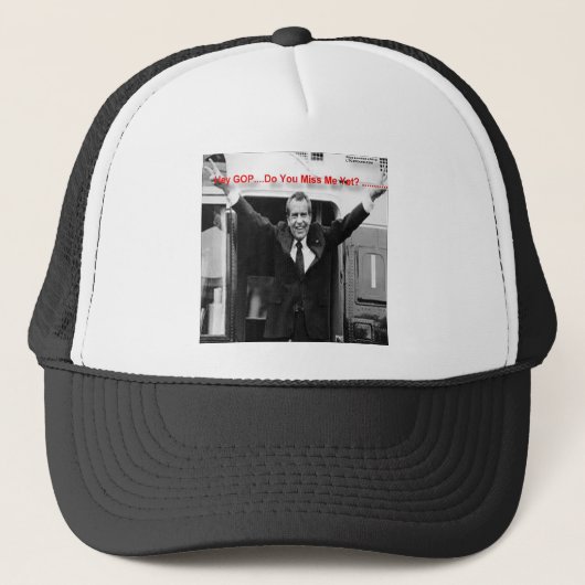Richard Nixon "Miss Me Toch?" Funny Gifts & T - sh Trucker Pet (Voorkant)