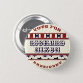 Richard Nixon voor President  Kijk Button (Voorkant /achterkant)