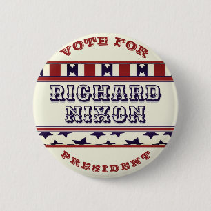 Richard Nixon voor President  Kijk Button