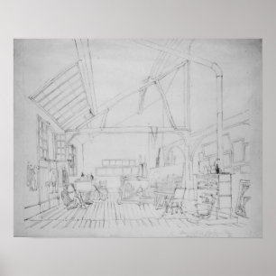Richard Parkes Bonington's studio in Parijs Poster