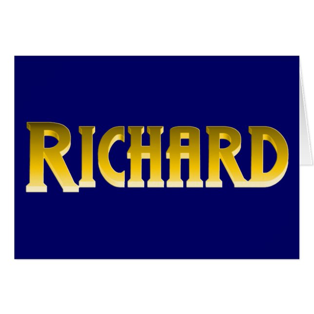 RICHARD, pour Richard (Devant horizontal)