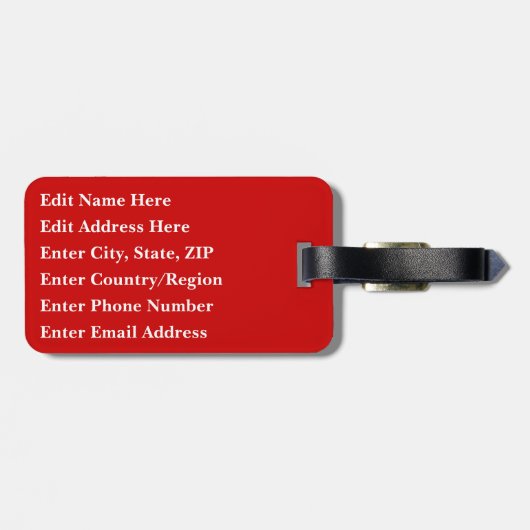 Richard the Lionharts Royal Arms of England Bagagelabel (Achterkant horizontaal)