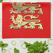 Richard the Lionharts Royal Arms of England Theedoek (Gevouwen)