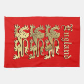 Richard the Lionharts Royal Arms of England Theedoek (Horizontaal)