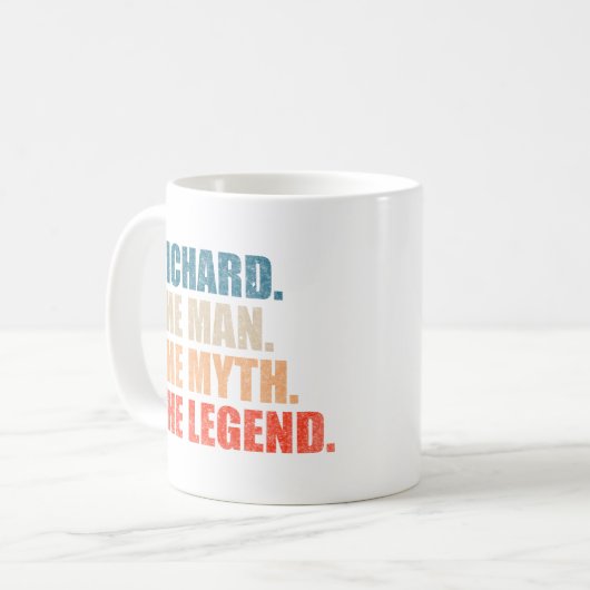 Richard The Man The Myth The Legend Koffiemok (Voorkant links)