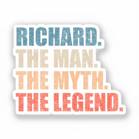 Richard The Man The Myth The Legend Sticker (Voorkant)