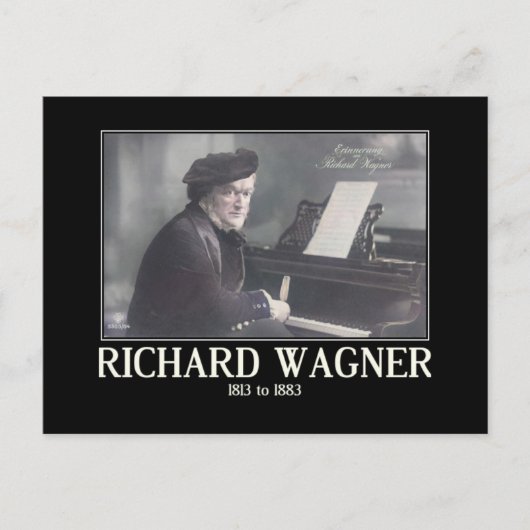 Richard Wagner, componist,  geïnspireerd Briefkaart (Voorkant)