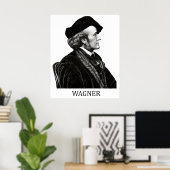 Richard Wagner, zwart Poster (Thuiskantoor)