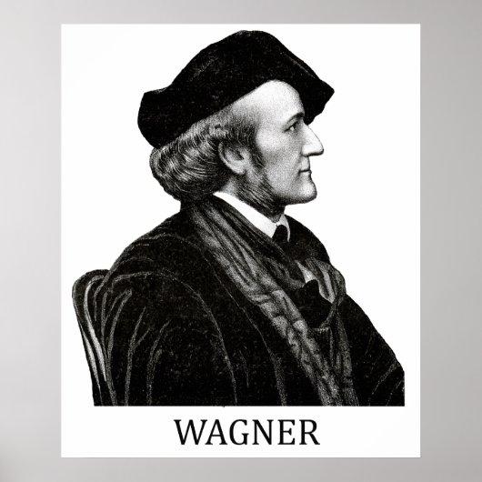 Richard Wagner, zwart Poster (Voorkant)
