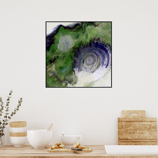 Richat Structure Mauritania Afrika Poster (Keuken)