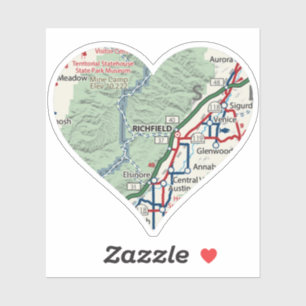 Richfield Utah Map Sticker