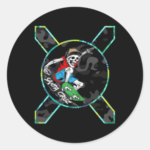 Richhotwave Santa Cruz Skelet Skateboarden Skat Ronde Sticker