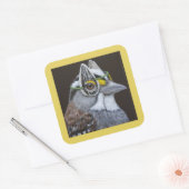 Richie de mus vierkante stickers (Envelop)