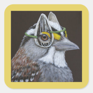 Richie les autocollants carré de moineau