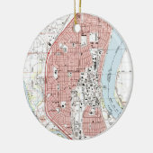 Richland Washington Map (1992) Keramisch Ornament (Links)