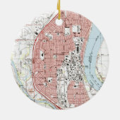 Richland Washington Map (1992) Keramisch Ornament (Achterkant)