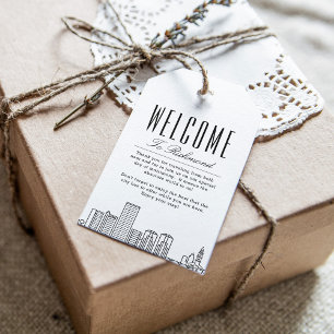 Richmond City Silhouette Welkom Boodschap Cadeaulabel