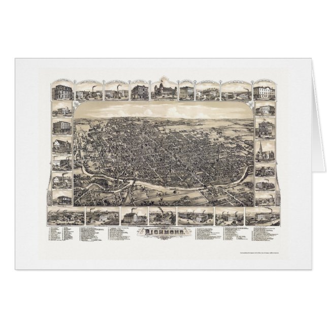 Richmond, DANS la carte panoramique - 1884 (Devant horizontal)