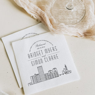 Richmond Deco Skyline Weddenschap Napkins Servet