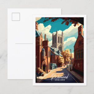 Richmond Engeland vintage reisillustratie Briefkaart