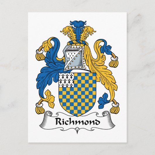 Richmond Family Crest Briefkaart (Voorkant)