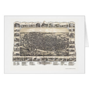 Richmond, IN Panoramische Kaart - 1884
