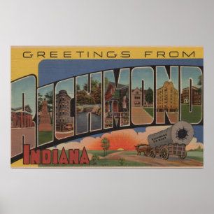 Richmond, Indiana - Grote letterscènes Poster