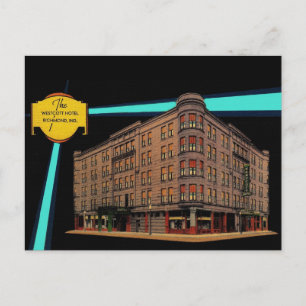  RICHMOND INDIANA Westcott Hotel Razed 1977 Briefkaart