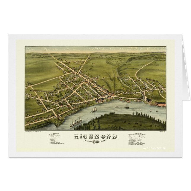 Richmond, JE carte panoramique - 1878 (Devant horizontal)