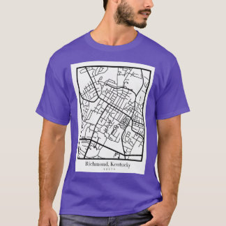 Richmond Ky kaart Overgroot T-shirt