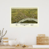 Richmond, ME Panoramic Map - 1878 Poster (Keuken)