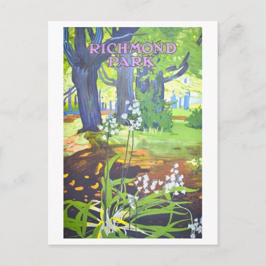  Richmond Park Engeland Reisposter Briefkaart (Voorkant)