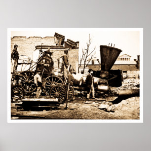 Richmond & Petersburg RR Ruins, Richmond, VA 1865 Poster