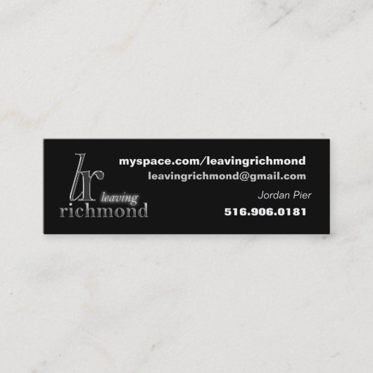 Richmond-profielkaart achterlaten mini visitekaartje (Voorkant)