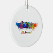 Richmond skyline in waterverf keramisch ornament (Rechts)