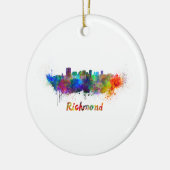 Richmond skyline in waterverf keramisch ornament (Links)