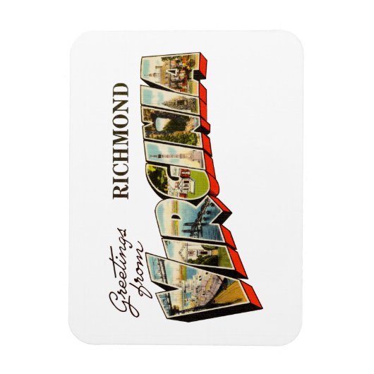 Richmond VA 1 Magneet (Verticaal)