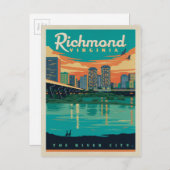 Richmond, VA Briefkaart (Voorkant / Achterkant)