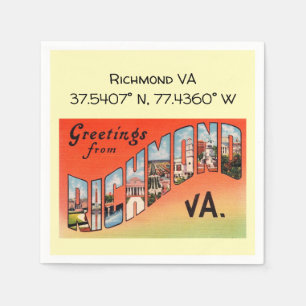 Richmond VA, Map Coordinates, stijl Servet