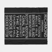Richmond Virginia Bus Roll Fleece Deken (Voorkant (Horizontaal))