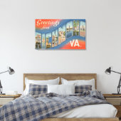 Richmond, Virginia - Large Letter Scenes 3 Canvas Afdruk (Insitu (Slaapkamer))