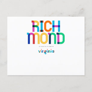 Richmond Virginia Mid Century, Pop Art, Briefkaart